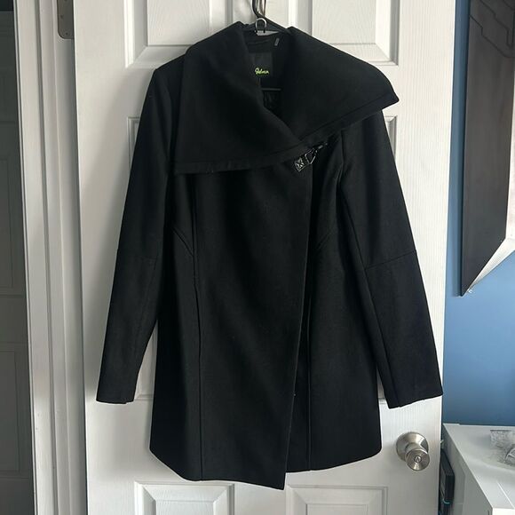 Sam Edelman Knit Clip Wool Coat Black Size M - Picture 1 of 6